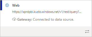 Data source card with Gateway details in Data Lineage view