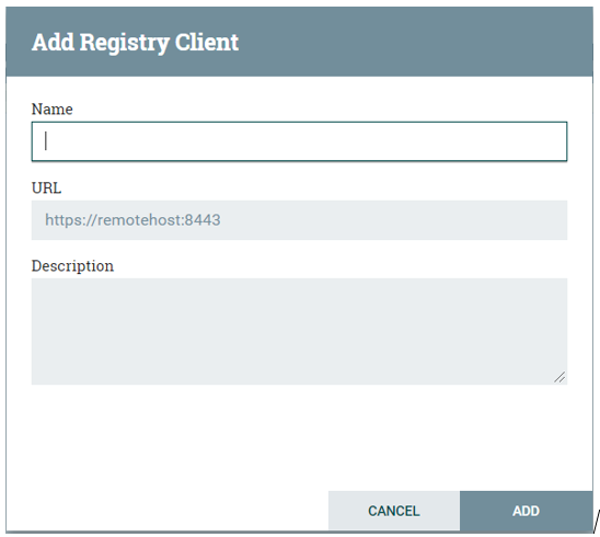 Adding Registry client details