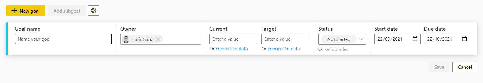 Goal Set-Up