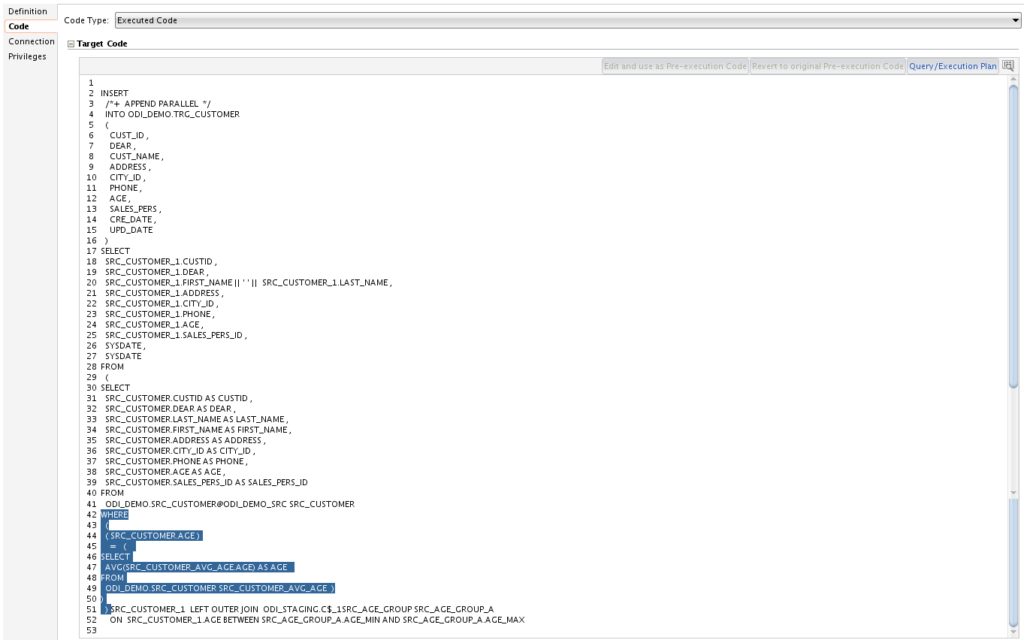 Use case 3 – Generated code