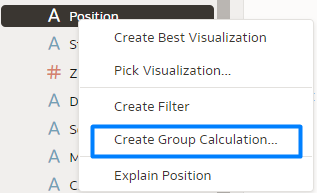 Create Group Calculation