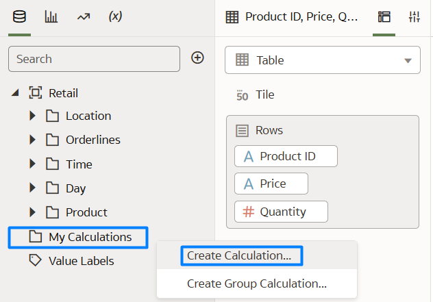 Creating Calculation Steps