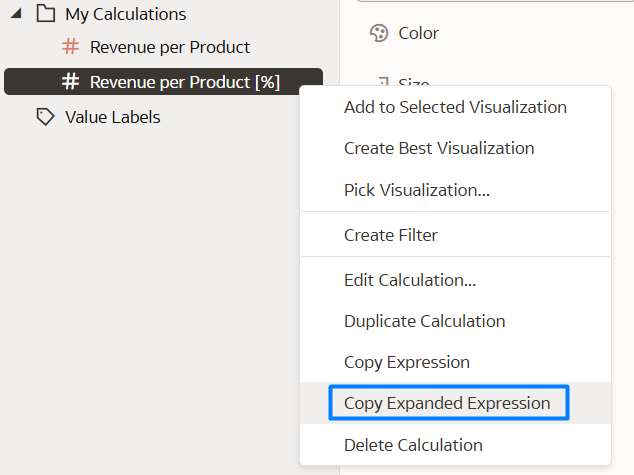 Steps to Copy Expanded Expression