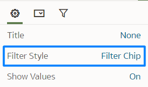 Filter chip filter style selection