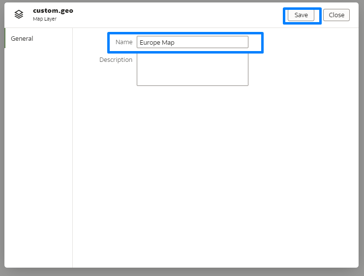 Naming the Custom Reference Layer