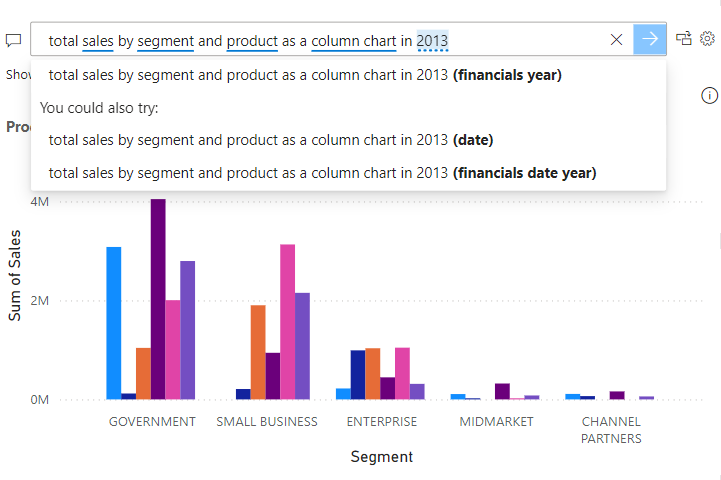 Power BI Ambiguous result from a similar prompt