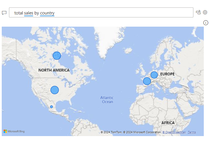 Power BI Q&A choosing a fitting visual for our context